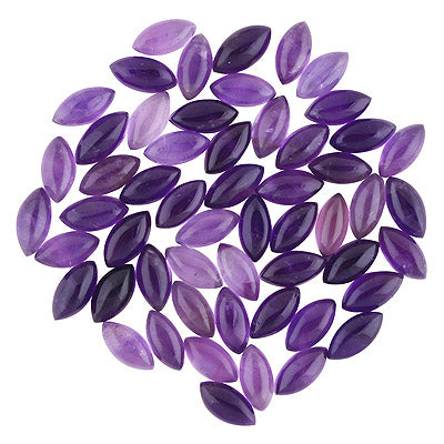 97 Pcs Marquise Natural Amethyst Standard Quality Cabochon Gemstones (mm size) Lot - RS30801334-33