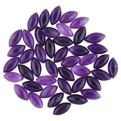 66 Pcs Marquise Natural Amethyst Standard Quality Cabochon Gemstones (mm size) Lot - RS30801334-34