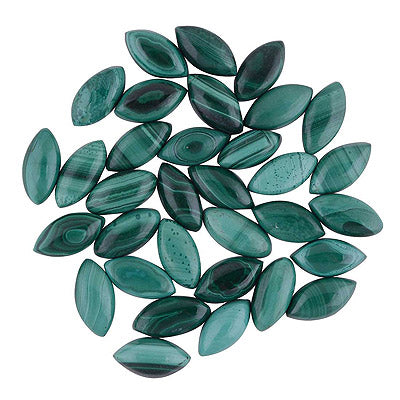 54 Pcs Marquise Natural Malachite Standard Quality Cabochon Gemstones (mm size) Lot - RS30801335-28