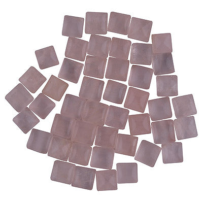 90 Pcs Square Natural Rose Quartz Standard Quality Cabochon Gemstones (mm size) Lot - RS30801336-23