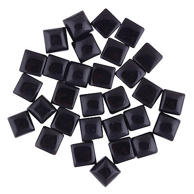 56 Pcs Square Natural Black Onyx Standard Quality Cabochon Gemstones (mm size) Lot - RS30801337-27