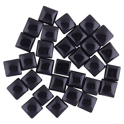 38 Pcs Square Natural Black Onyx Standard Quality Cabochon Gemstones (mm size) Lot - RS30801337-28