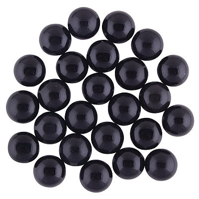 30 Pcs Round Natural Black Onyx Standard Quality Cabochon Gemstones (mm size) Lot - RS30801337-6
