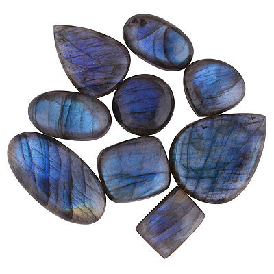9 Pcs Natural Labradorite Excellent Quality Cabochon Gemstones Free Size Lot - RS30900184-26