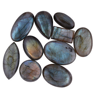 10 Pcs Natural Labradorite Standard Quality Cabochon Gemstones Free Size Lot - RS30900184-27