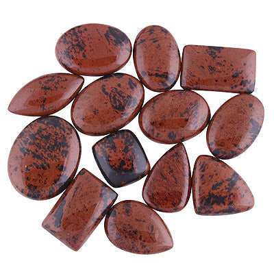 13 Pcs Natural Mahogany Obsidia Standard Quality Cabochon Gemstones Free Size Lot - RS30900184-31