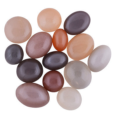 14 Pcs Natural Moonstone Standard Quality Cabochon Gemstones Free Size Lot - RS30900184-33