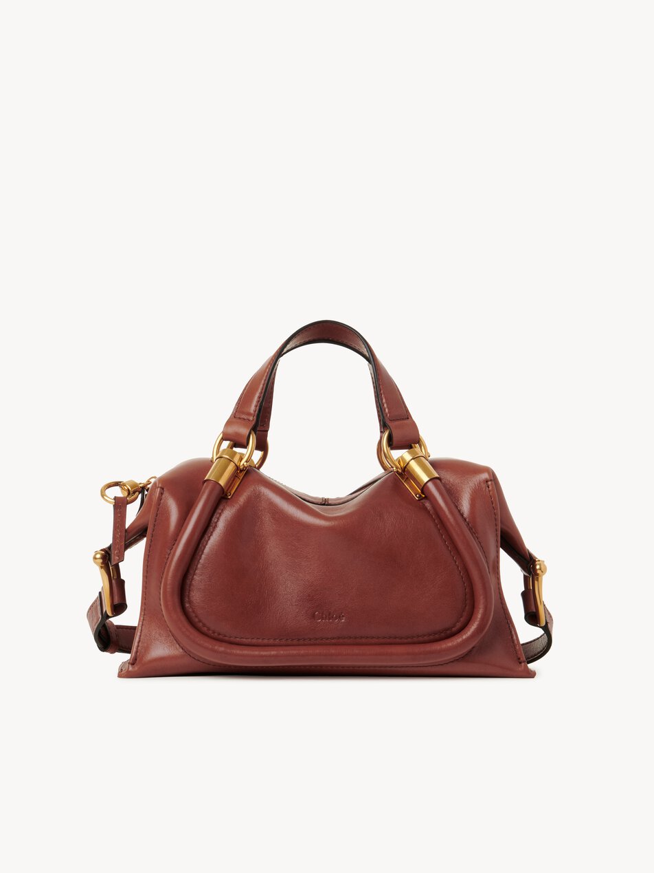 CHLOE Small Paraty 24 bag in shiny leather Dark Ebony by CHLOE