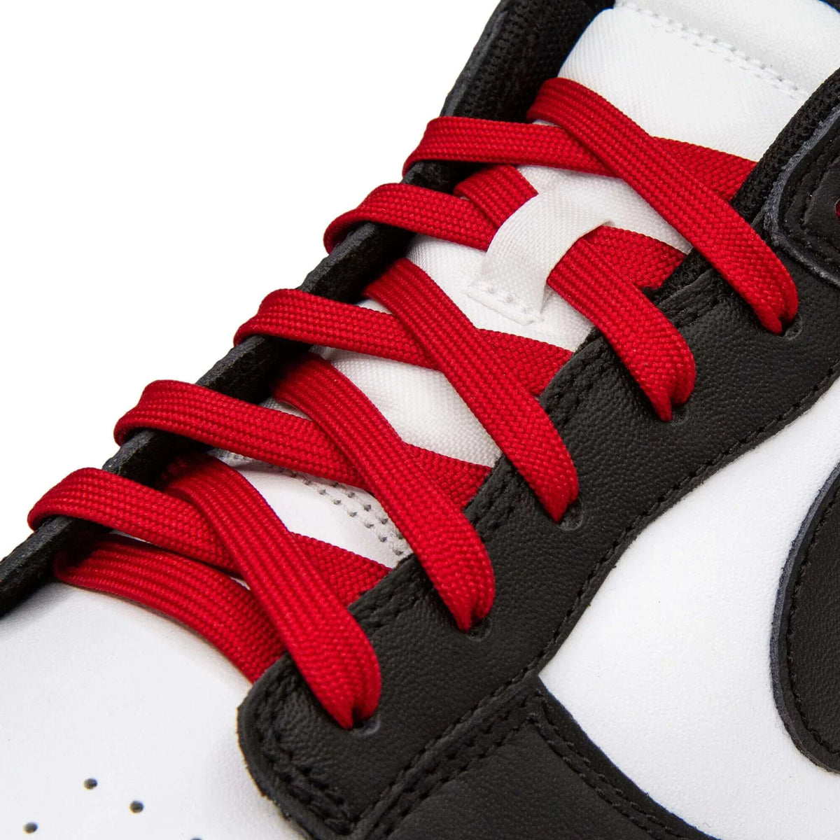 Red Ruby Flat Shoelaces | Jordan Shoelaces, Nike Shoelaces, Air Force 1 Shoelaces By KNOTTY by KNOTTY