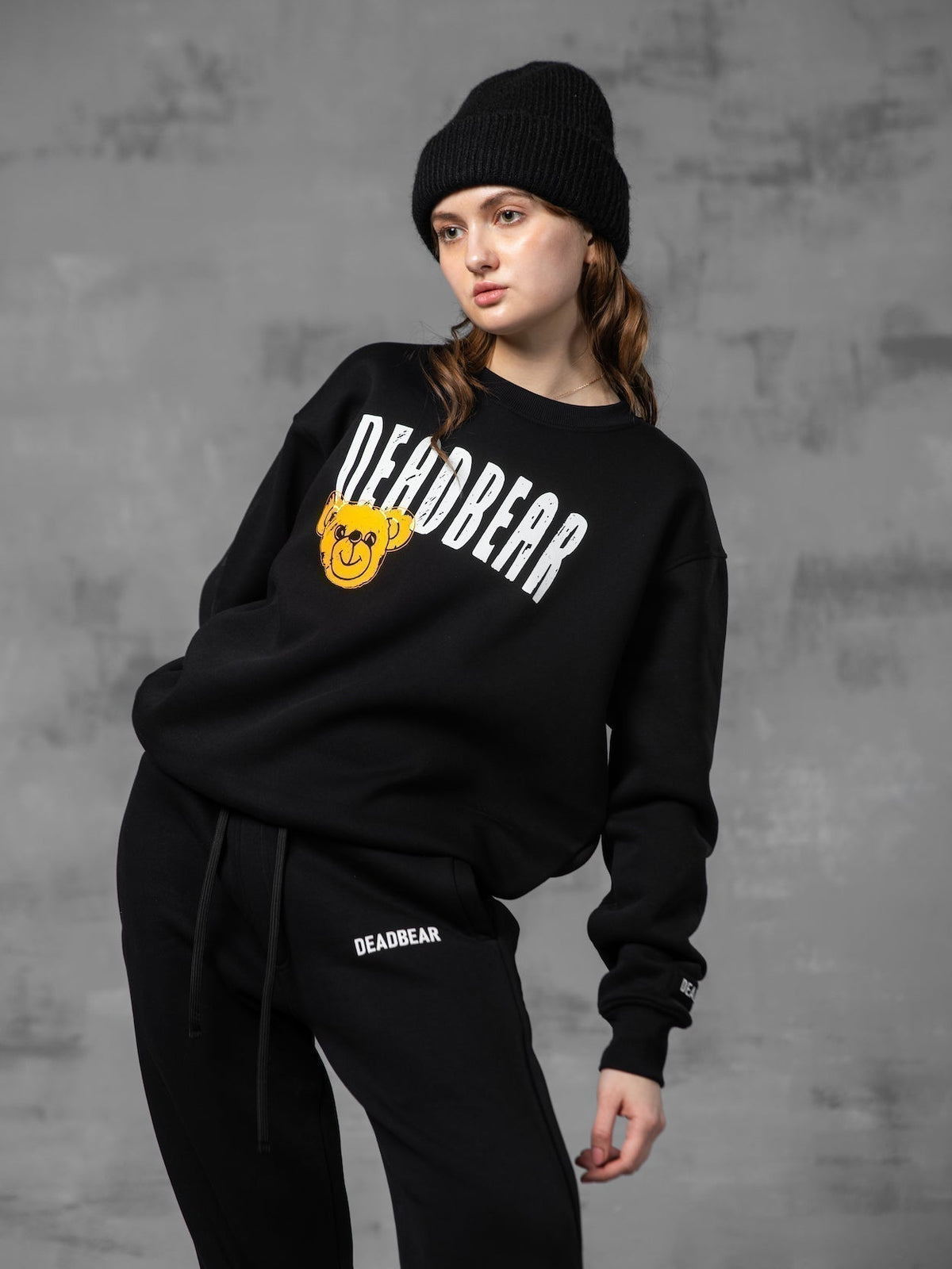 Black Graphic Sweatshirt by DEADBEAR
