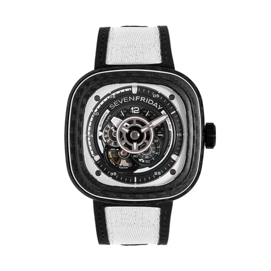 Men’s SevenFriday P3C/07 “White Carbon” Automatic Watch - Zeuskicks