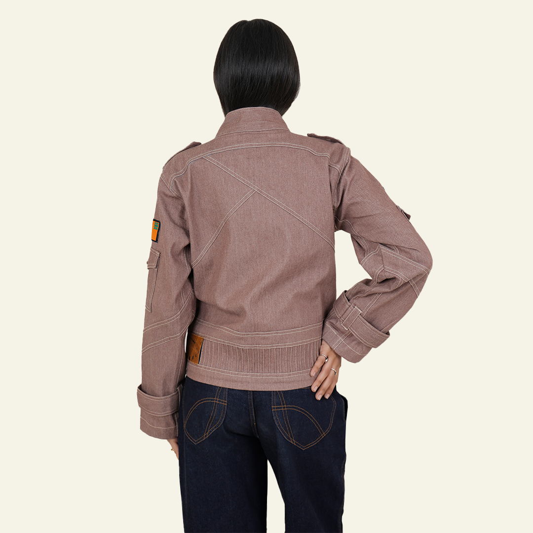 Pink Denim Space age Jacket by Old Gene