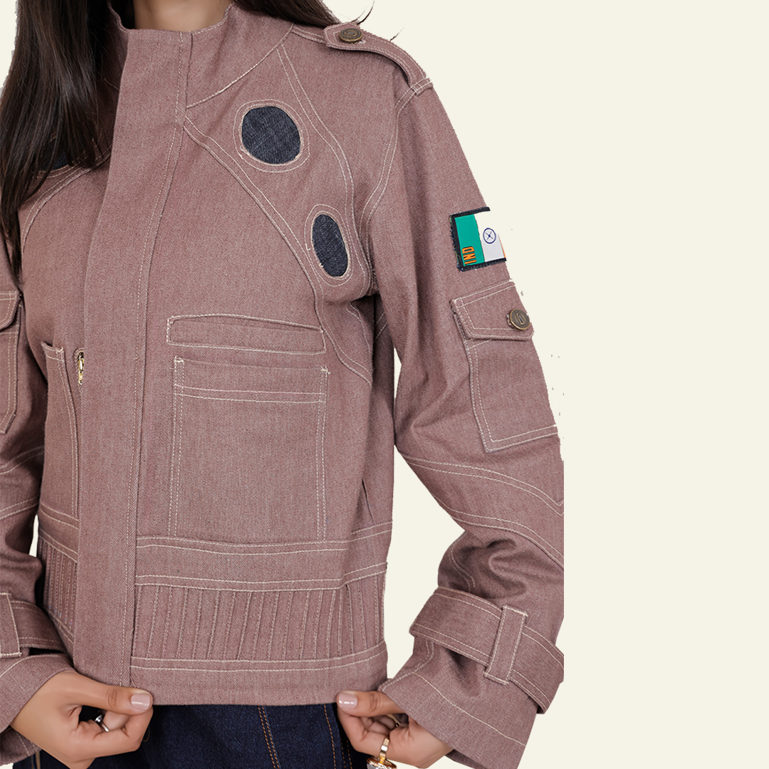 Pink Denim Space age Jacket by Old Gene