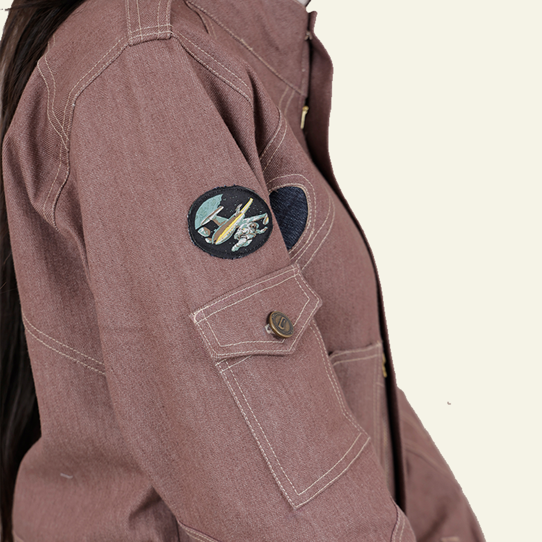 Pink Denim Space age Jacket by Old Gene
