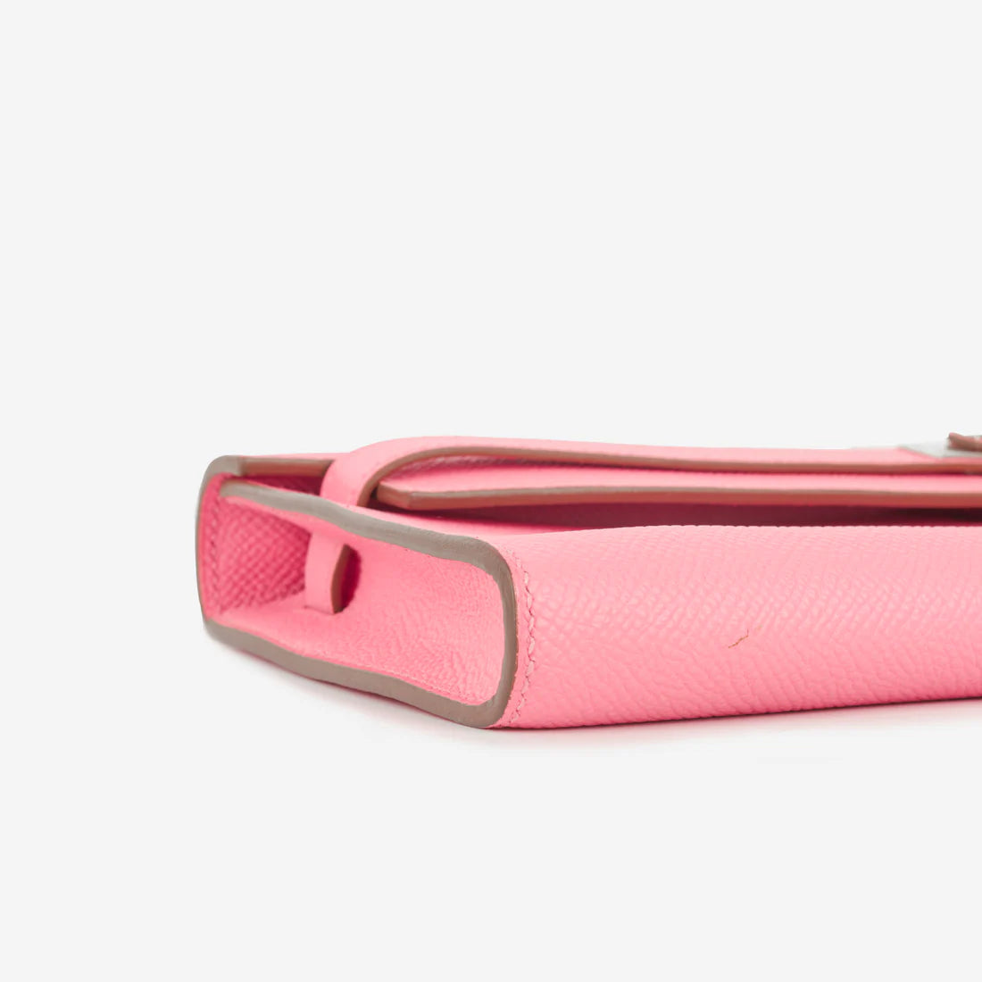 Hermès Kelly Cut in Rose Confetti Epsom Leather with Palladium Hardware