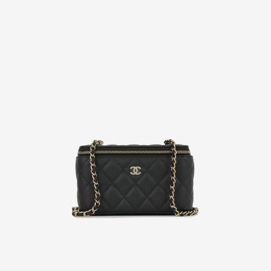 CHANEL Vanity Bag AP3104 – Lambskin Leather Cosmetic Handbag - Zeuskicks