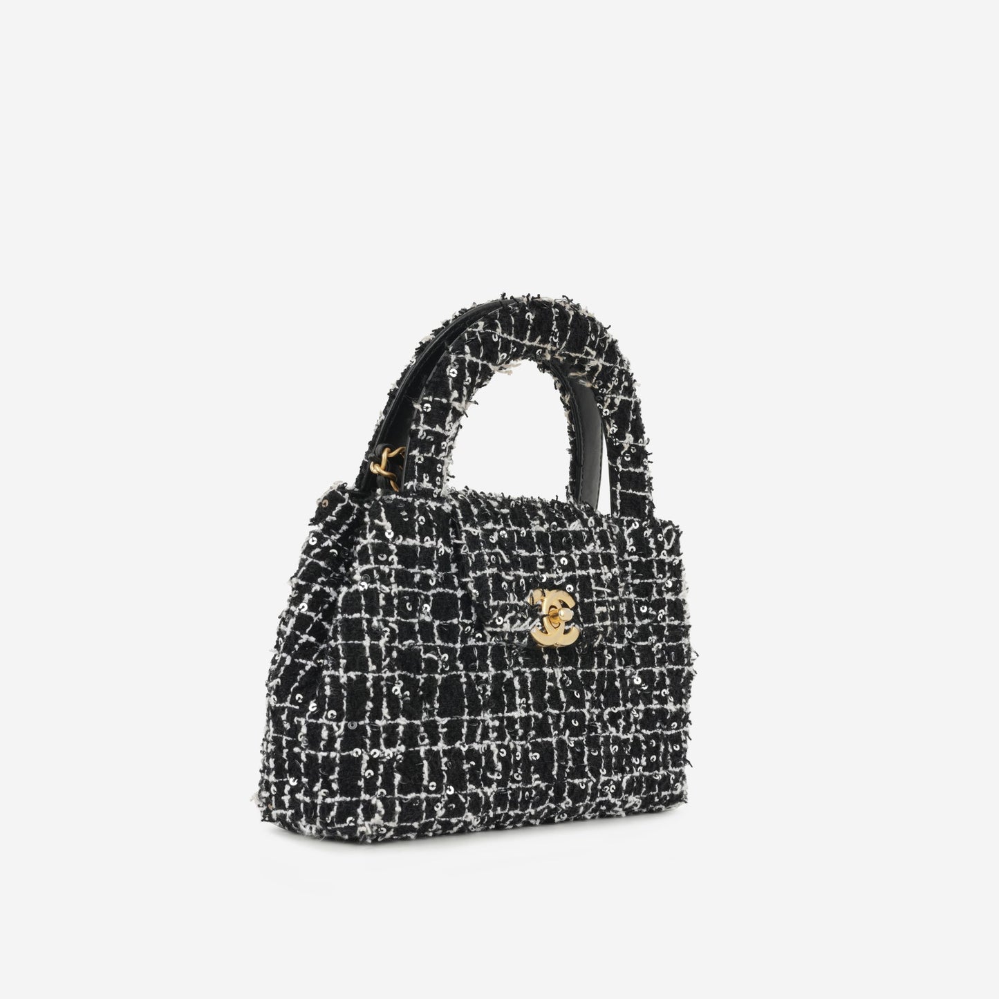 Chanel Small Kelly Re-Edition – Black & White Tweed