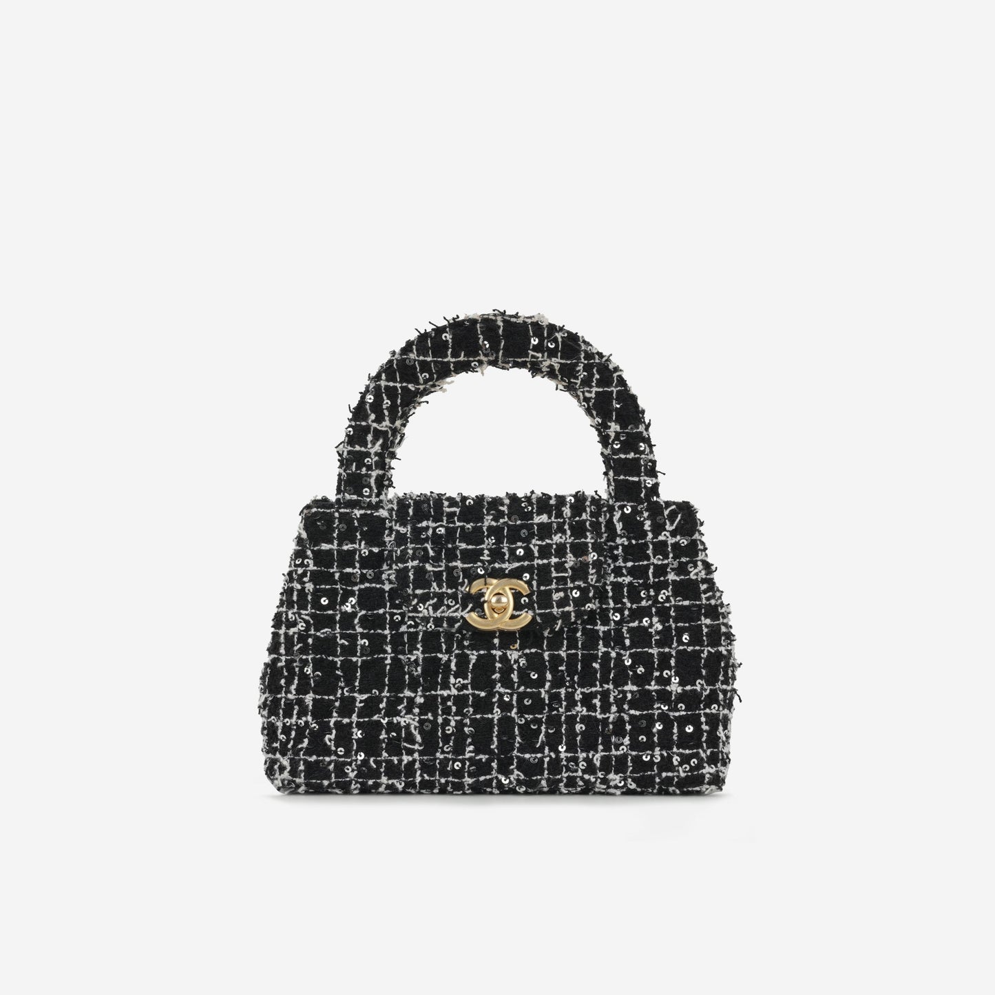Chanel Small Kelly Re-Edition – Black & White Tweed