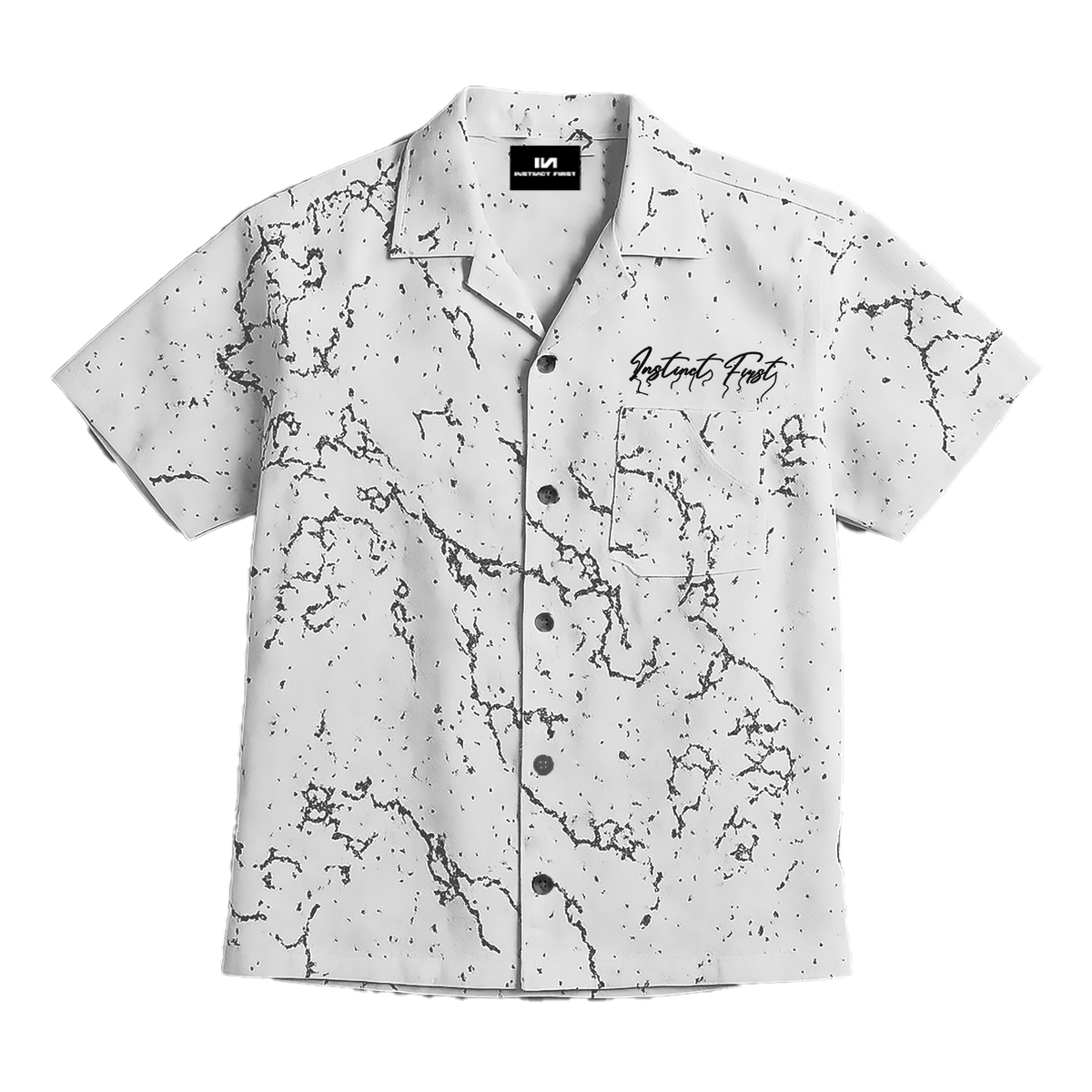 Splatter Shirt - Relaxed Fit (White) by Instinct First