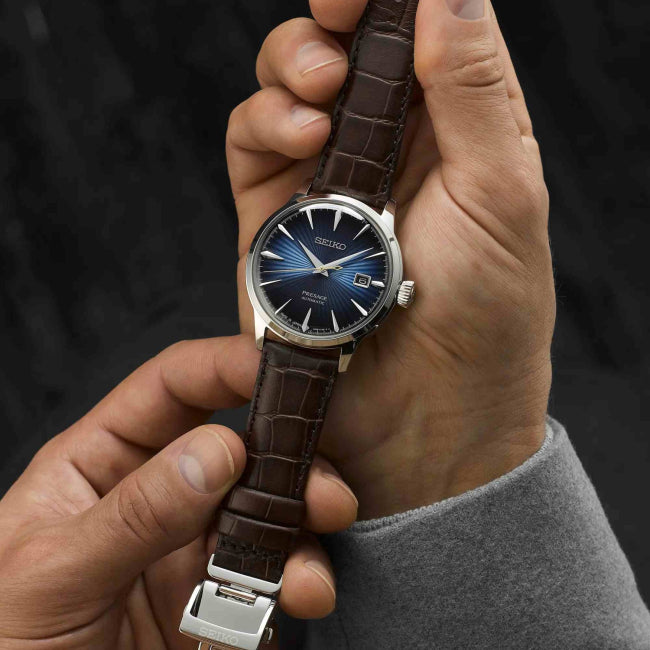 Men’s Seiko Presage Cocktail Time “Midnight Blue Moon” SRPK15J1 Automatic Watch