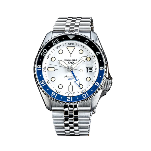 Men’s Seiko 5 Sports SKX GMT Sky Blue & Silver Cloud SSK033K1 Automatic Watch - Zeuskicks