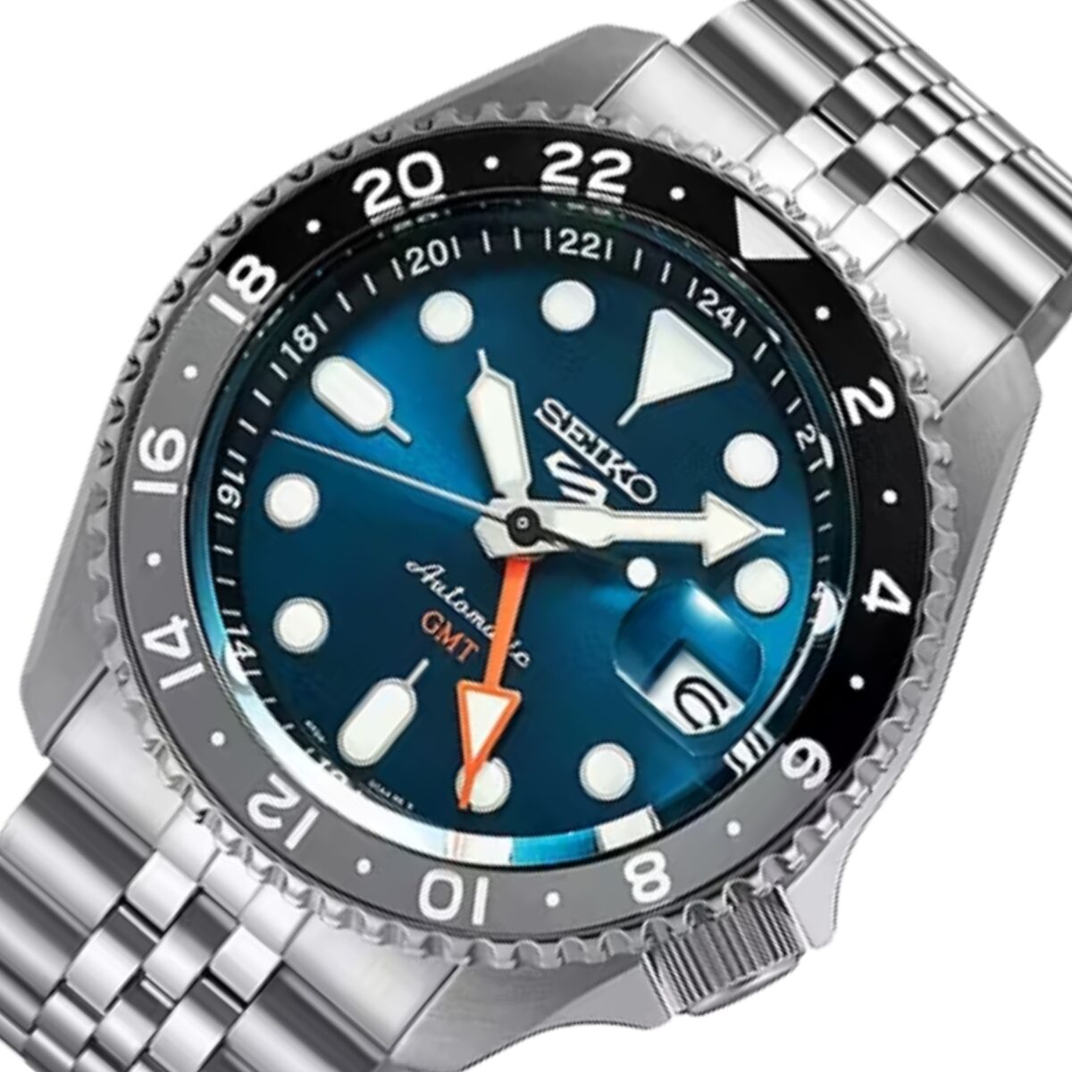 Men’s Seiko 5 Sports SSK045K Velocity Blue Special Edition Automatic GMT Watch