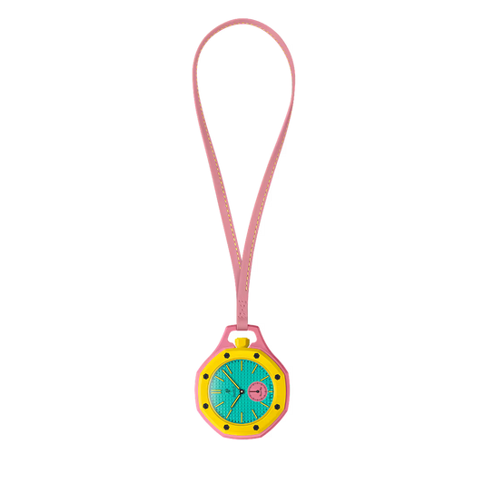 Swatch Pocket Watch – Teal Dial, Pink Bioceramic