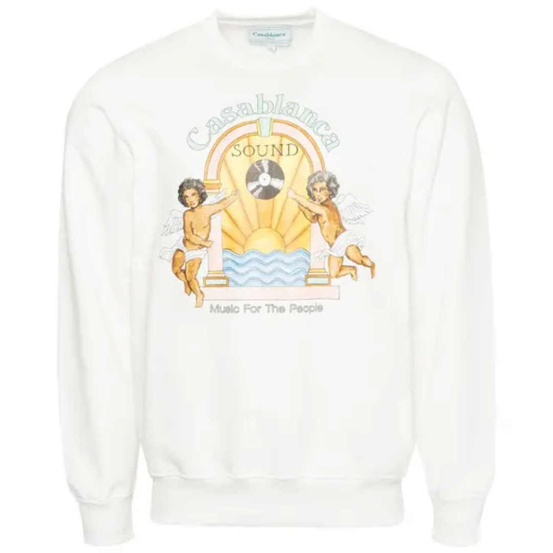 CASABLANCA STUDIO DE MUSIQUE SWEATSHIRT WHITE by CASABLANCA