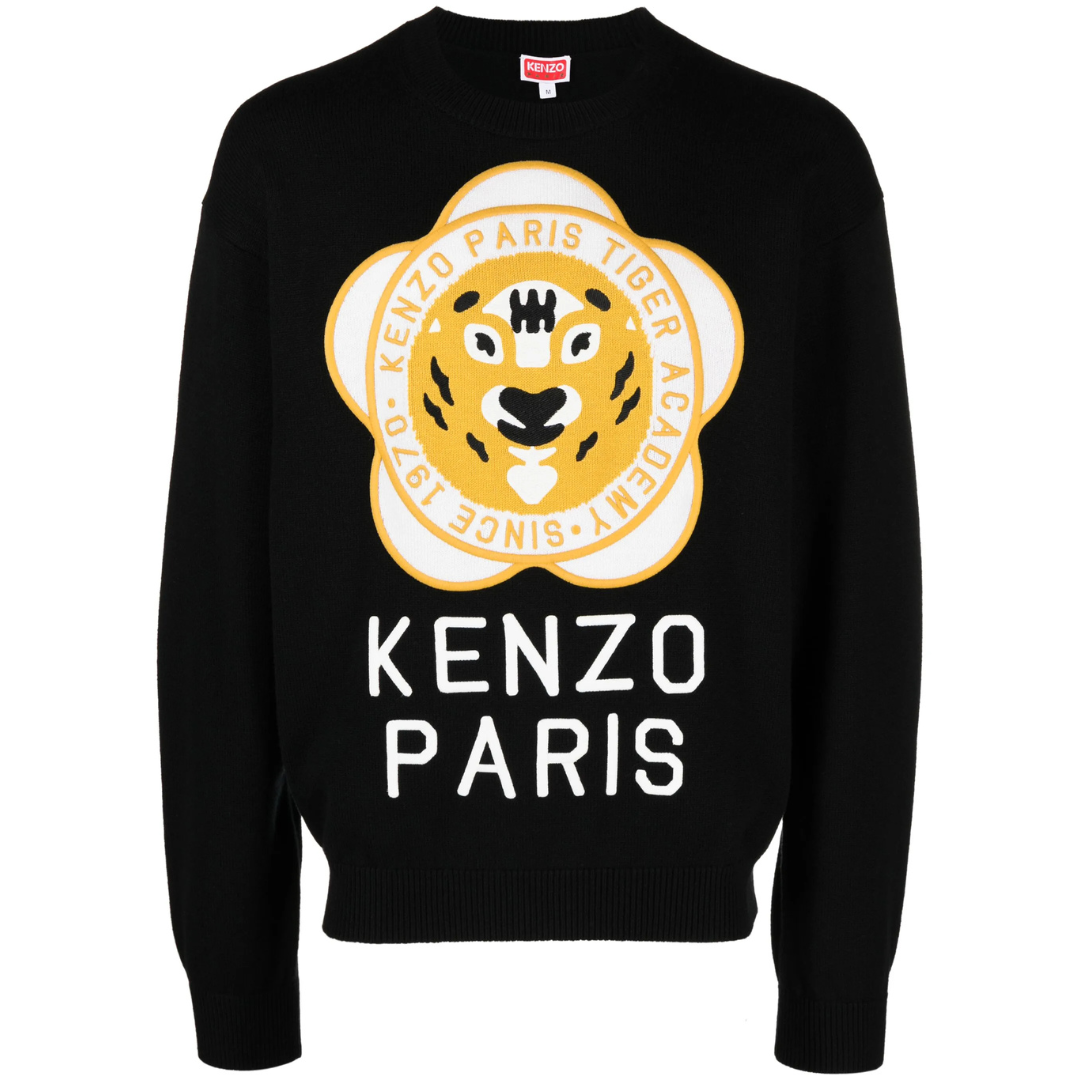 KENZO TIGER ACADEMY SWEATSHIRT BLACK by KENZO