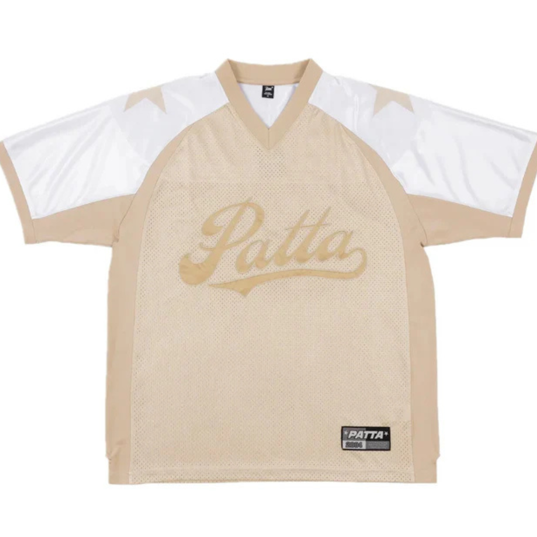 Patta RESPECT football jersey Cement White by PATTA