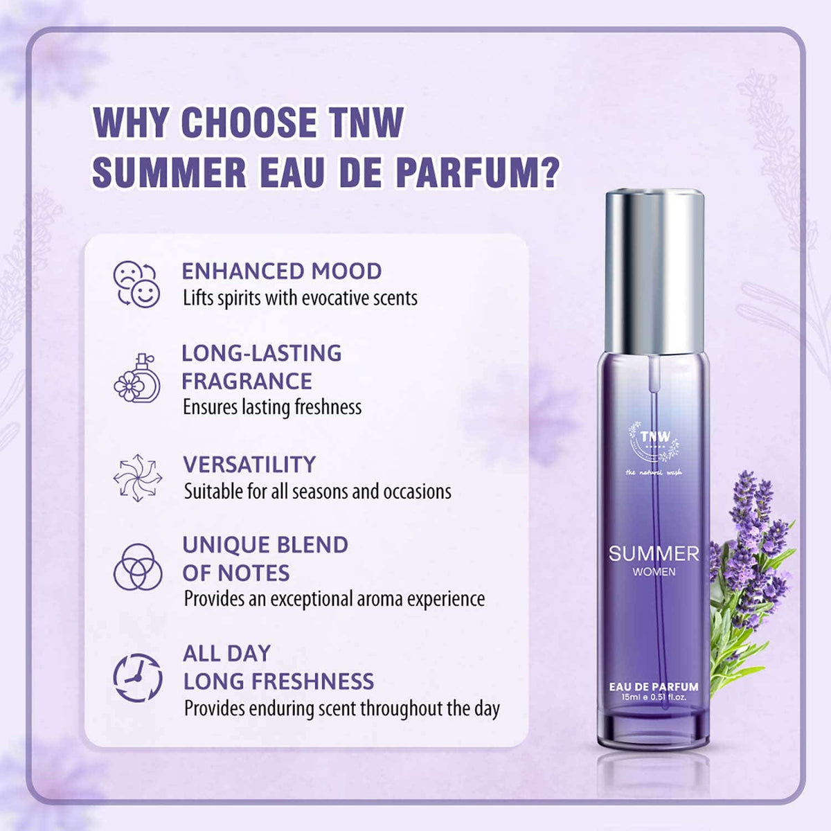 TNW The Natural Wash Summer Eau De Parfum for Women (15 ml)