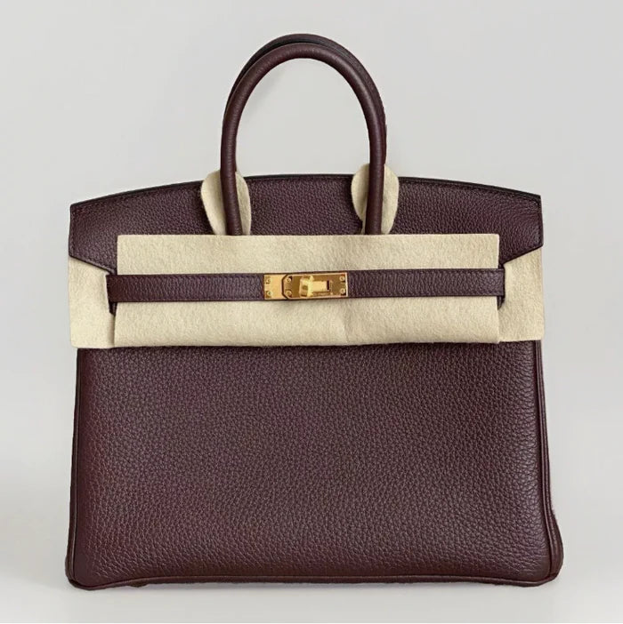 Hermès Birkin 25 – Rouge Sellier Togo (Brand New, Gold Hardware)