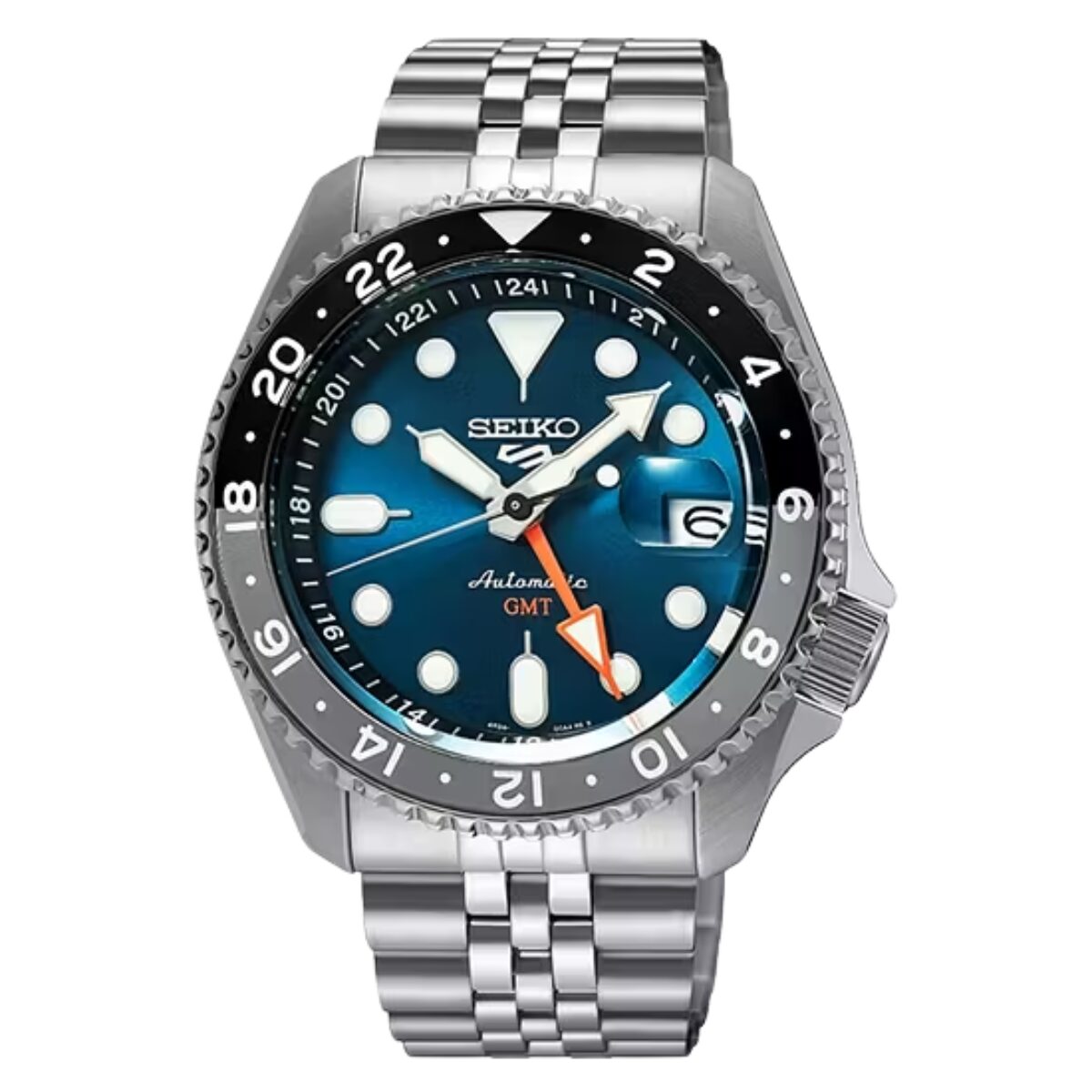 Men’s Seiko 5 Sports SSK045K Velocity Blue Special Edition Automatic GMT Watch