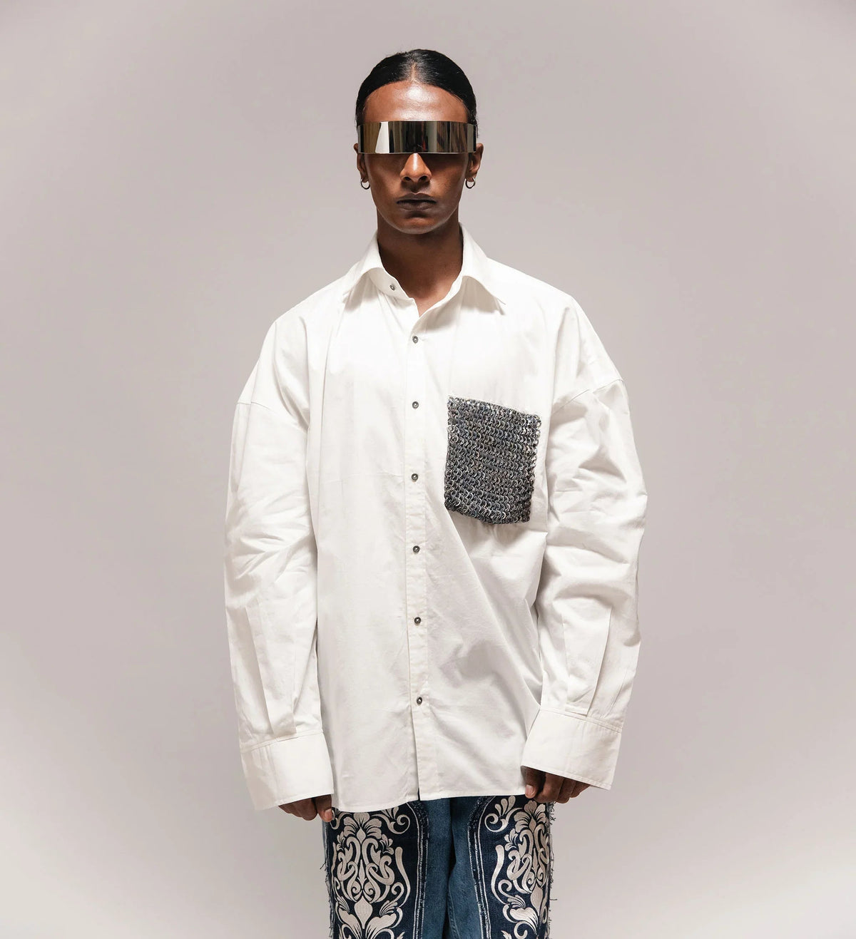 Iron Heart' Chainmail Armour Oversize Shirt by Cause & Effect