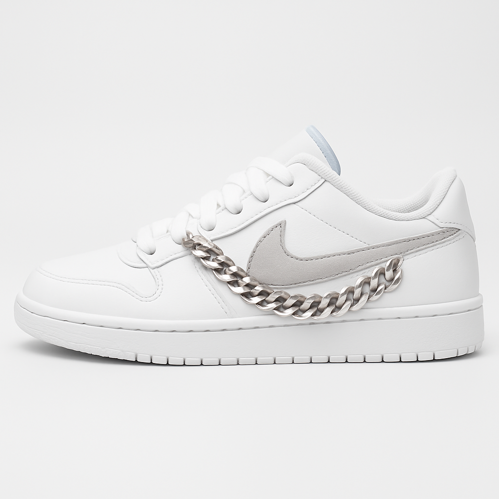 Silver Cuban Link Shoe Chains | Premium Sneaker Accessories – KNOTTY by KNOTTY
