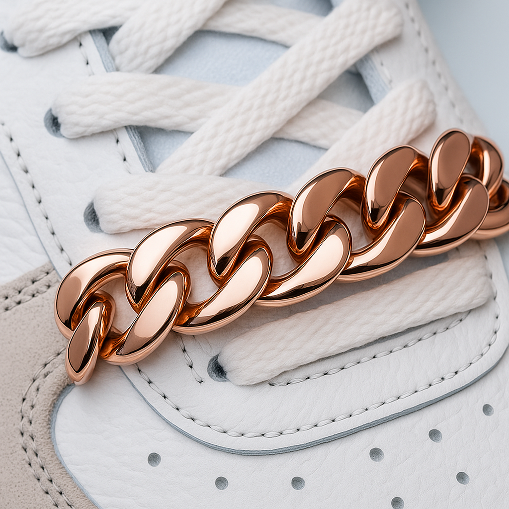 Gold Cuban Link Shoe Chains | Premium Sneaker Accessories – KNOTTY by KNOTTY