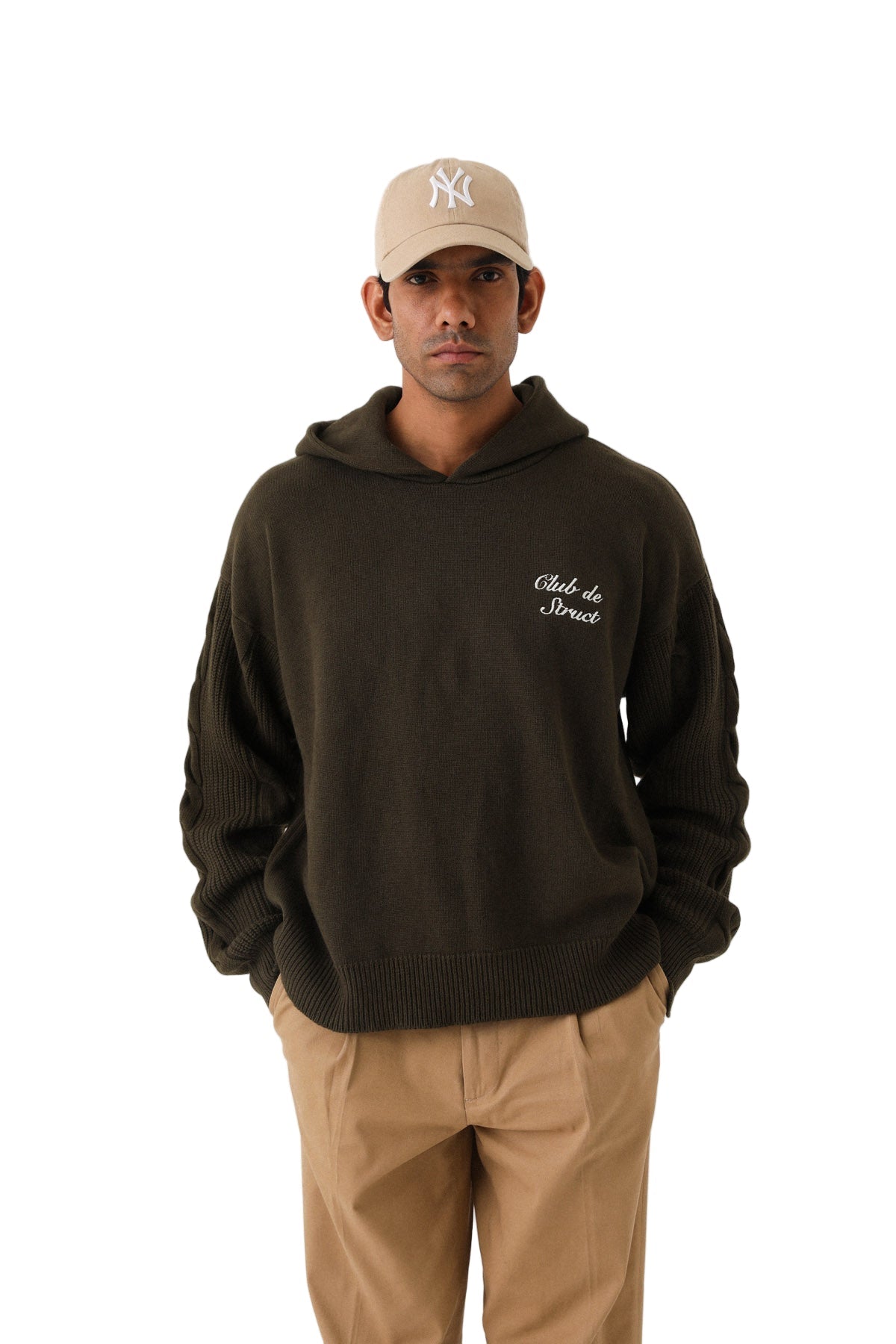 HERITAGE CABLE KNIT HOODIE by STRUCT