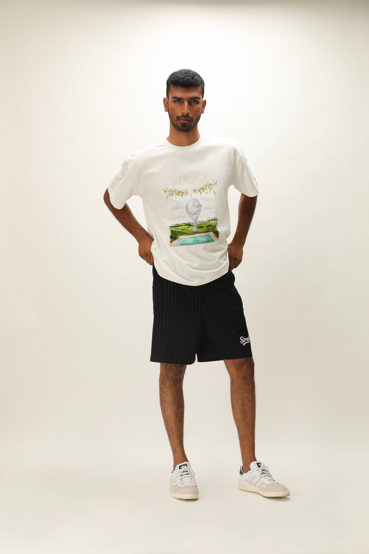 RETROFUTURISTIC TENNIS WHITES T-SHIRT by STRUCT