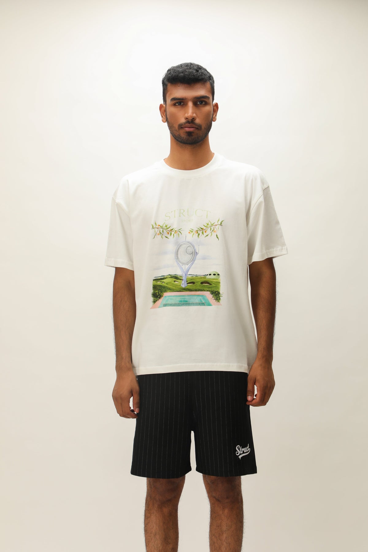 RETROFUTURISTIC TENNIS WHITES T-SHIRT by STRUCT