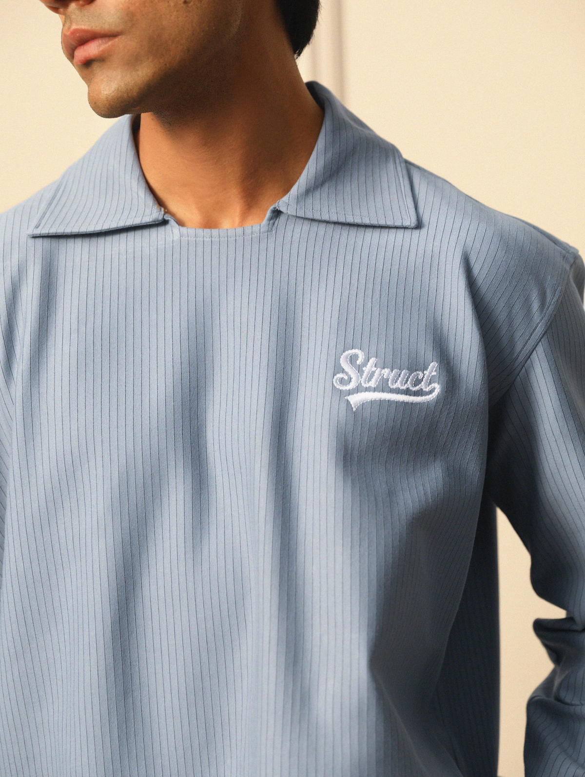 BINARY PINSTRIPE DETACHABLE HOODIE by STRUCT