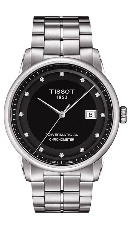 Men’s Tissot Luxury 80 COSC T086.408.11.056.00 Automatic Diamond Dial Watch
