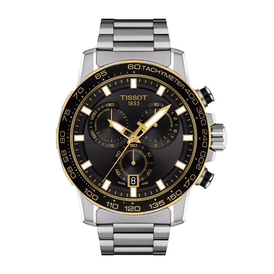 Men’s Tissot Supersport Chrono T125.617.21.051.00 Black & Silver Stainless Steel Quartz Watch