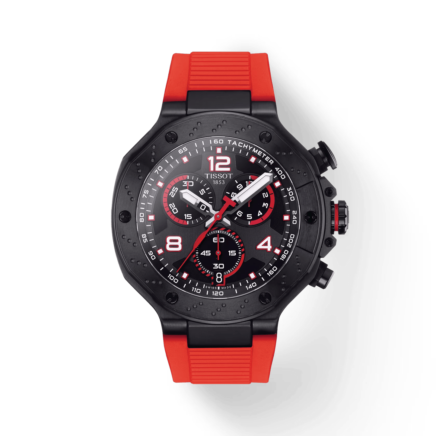 Tissot T-Race MotoGP Chronograph T141.417.37.057.01 – Limited Edition 2023, Black Dial & Red Strap