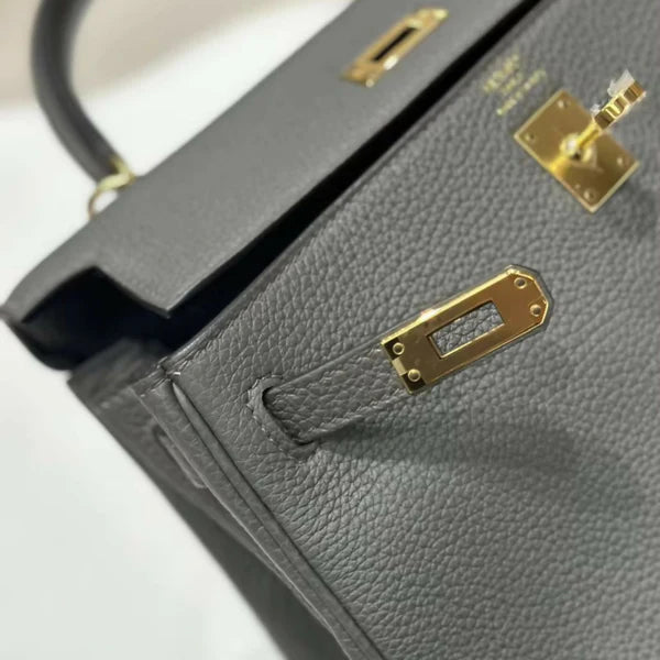 Hermès Kelly 25 – Gris Étains Togo Leather with Gold Hardware - Zeuskicks