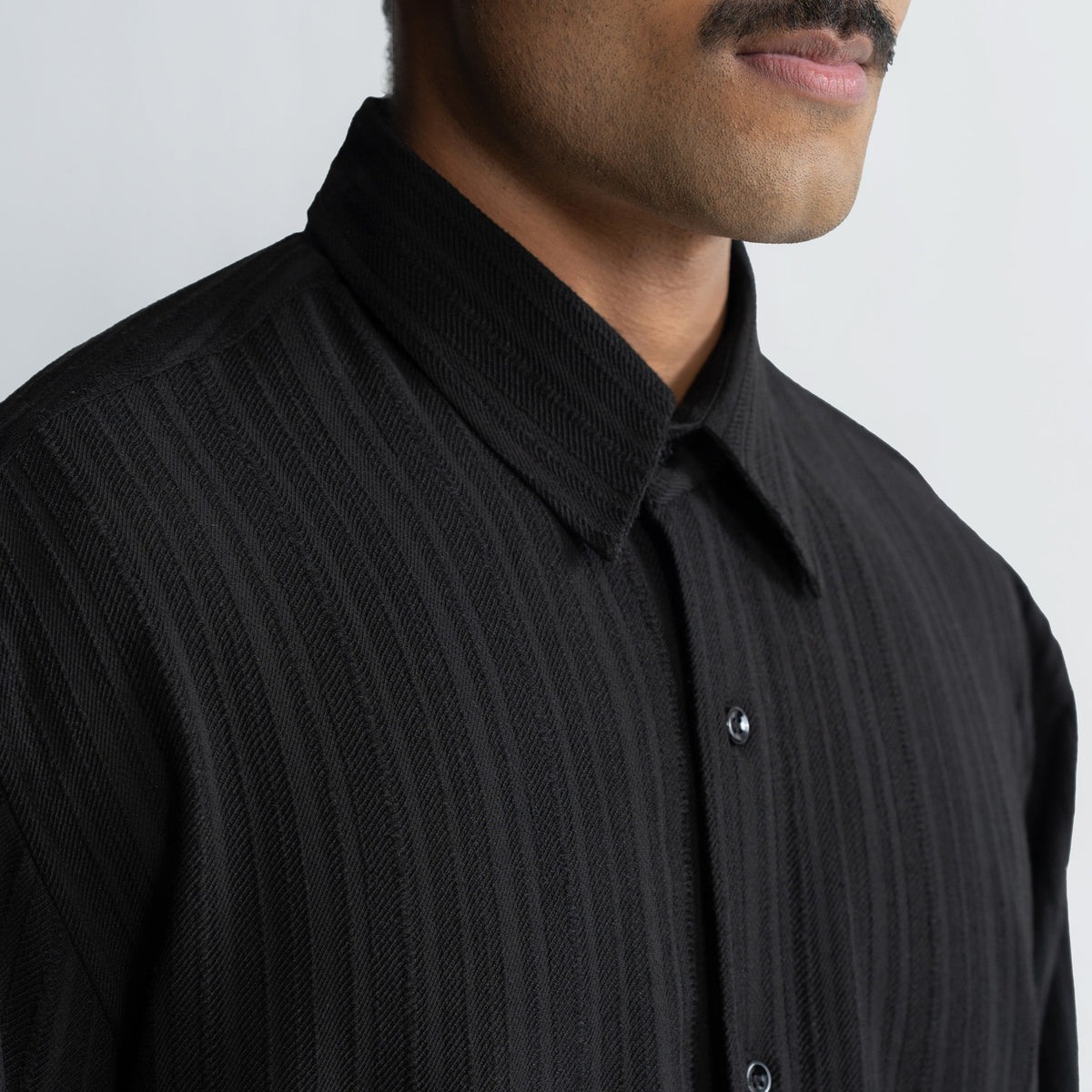 TWINE SHIRT - BLACK by Warping Theories