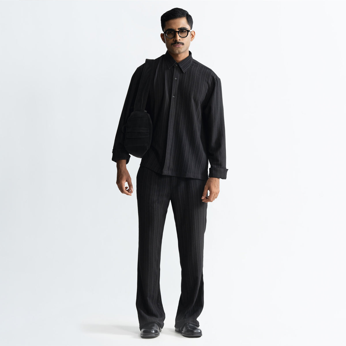 TWINE SHIRT - BLACK by Warping Theories