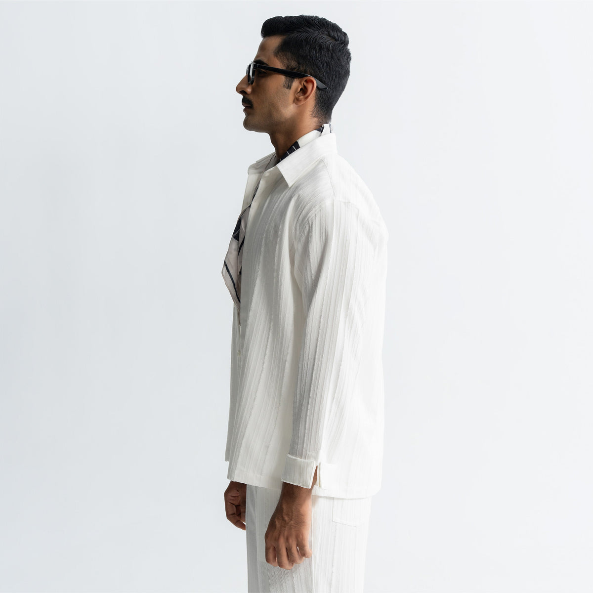 TWINE SHIRT - WHITE by Warping Theories