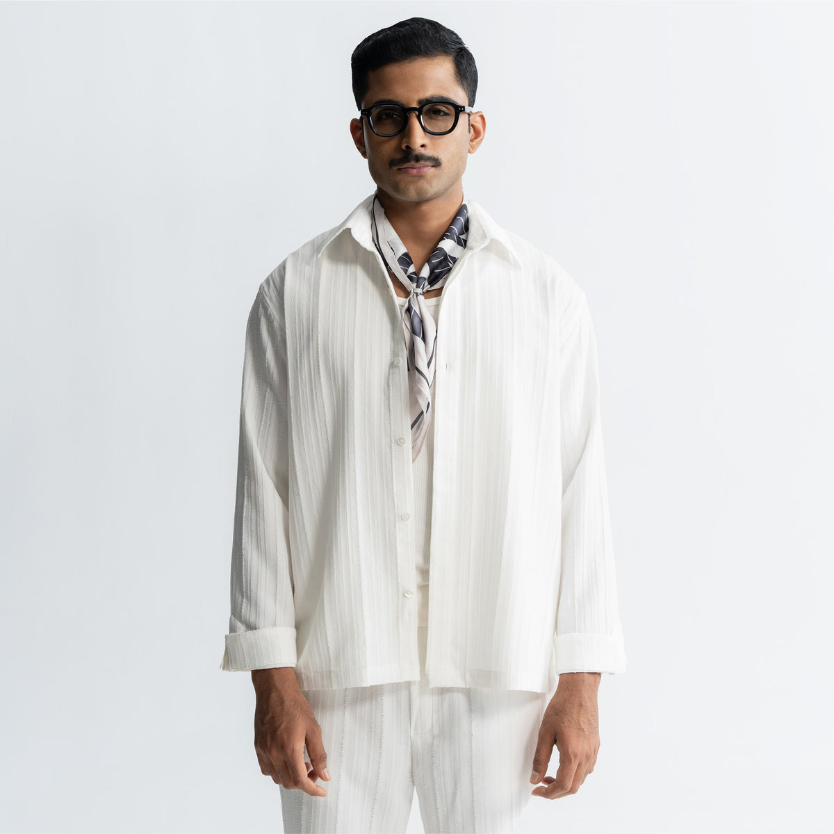 TWINE SHIRT - WHITE by Warping Theories