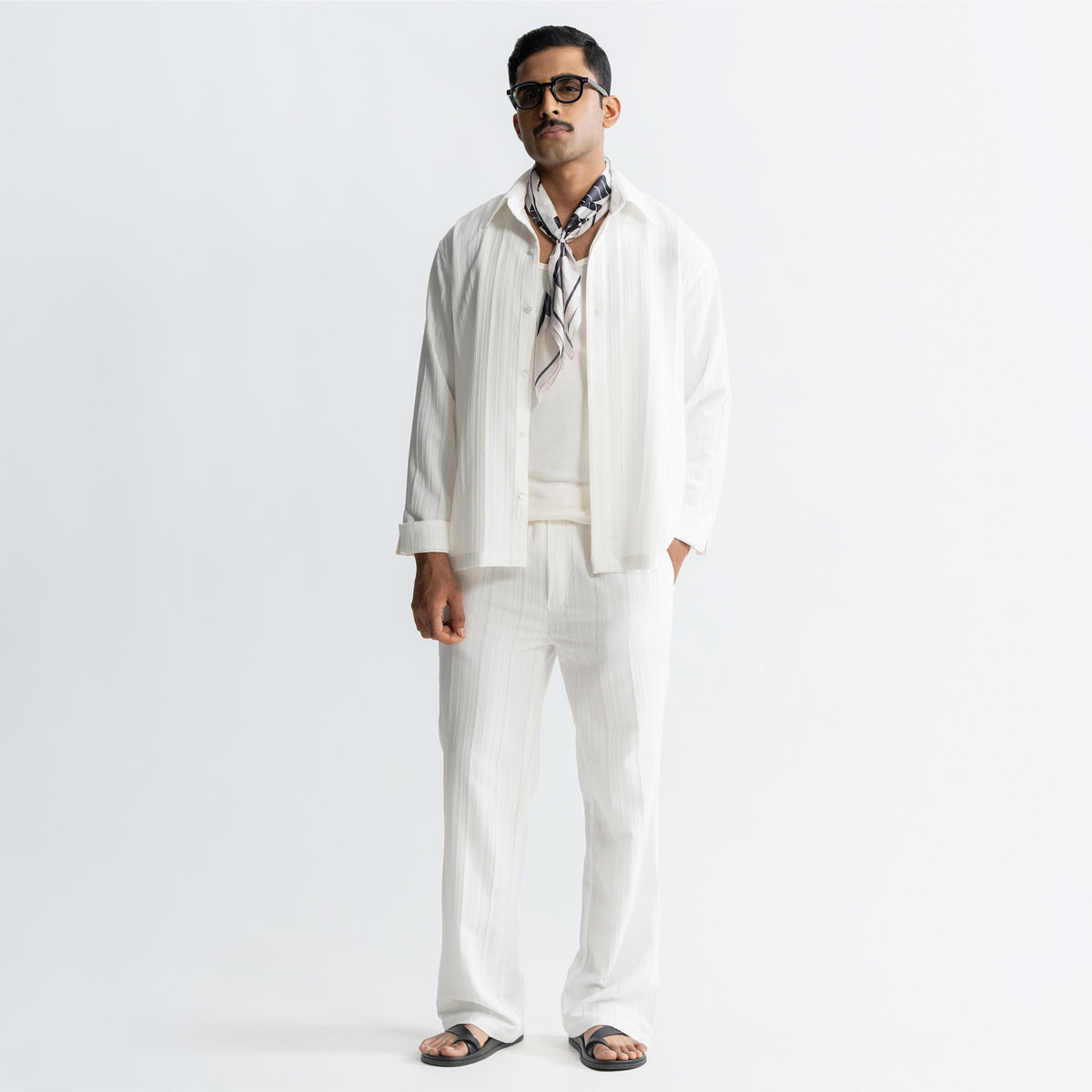 TWINE PANTS - WHITE by Warping Theories