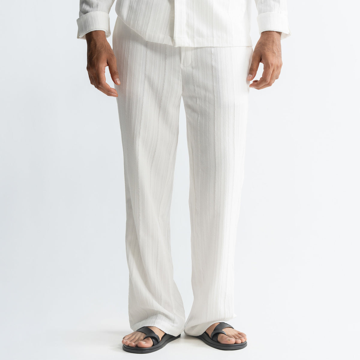 TWINE PANTS - WHITE by Warping Theories